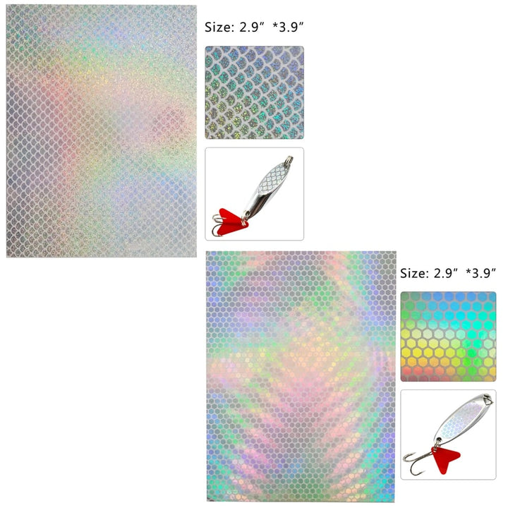 Mixed Color Holographic Adhesive Luminous Fishing Stickers 5 pcs Set - Blue Force Sports
