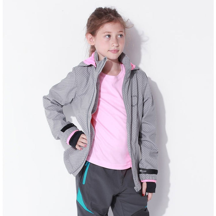 Girl's Symple Style Windproof Jacket - Blue Force Sports