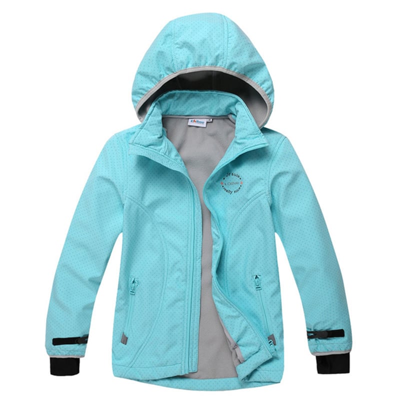 Girl's Symple Style Windproof Jacket - Blue Force Sports