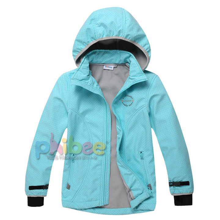 Girl's Symple Style Windproof Jacket - Blue Force Sports