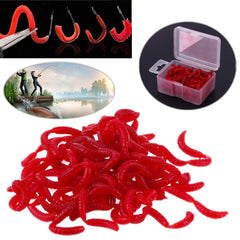Dark Red Worms Fishing Lure - Blue Force Sports
