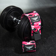 Gym Maniac Pink Camo GM Weightlifting Wrist Wraps - Blue Force Sports
