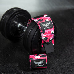 Gym Maniac Pink Camo GM Weightlifting Wrist Wraps - Blue Force Sports