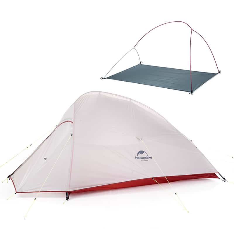 Comfortable Polyester Tent for 2 Person with Mat - Blue Force Sports