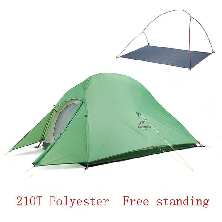 Comfortable Polyester Tent for 2 Person with Mat - Blue Force Sports