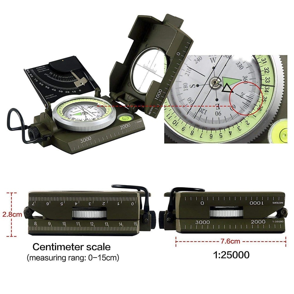 Mulitifunction  Survival Compass - Blue Force Sports