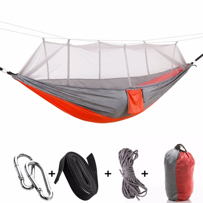 Light Camping Hammock with Mosquito Net - Blue Force Sports
