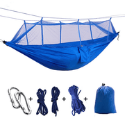 Light Camping Hammock with Mosquito Net - Blue Force Sports