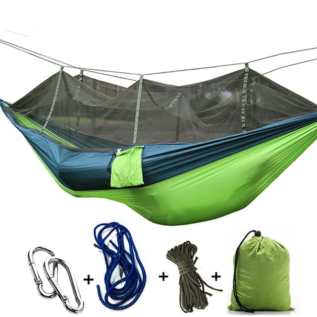 Light Camping Hammock with Mosquito Net - Blue Force Sports