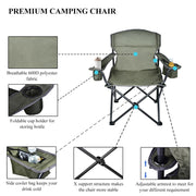 Green Tones Camping Chair with Cooler Bag - Blue Force Sports