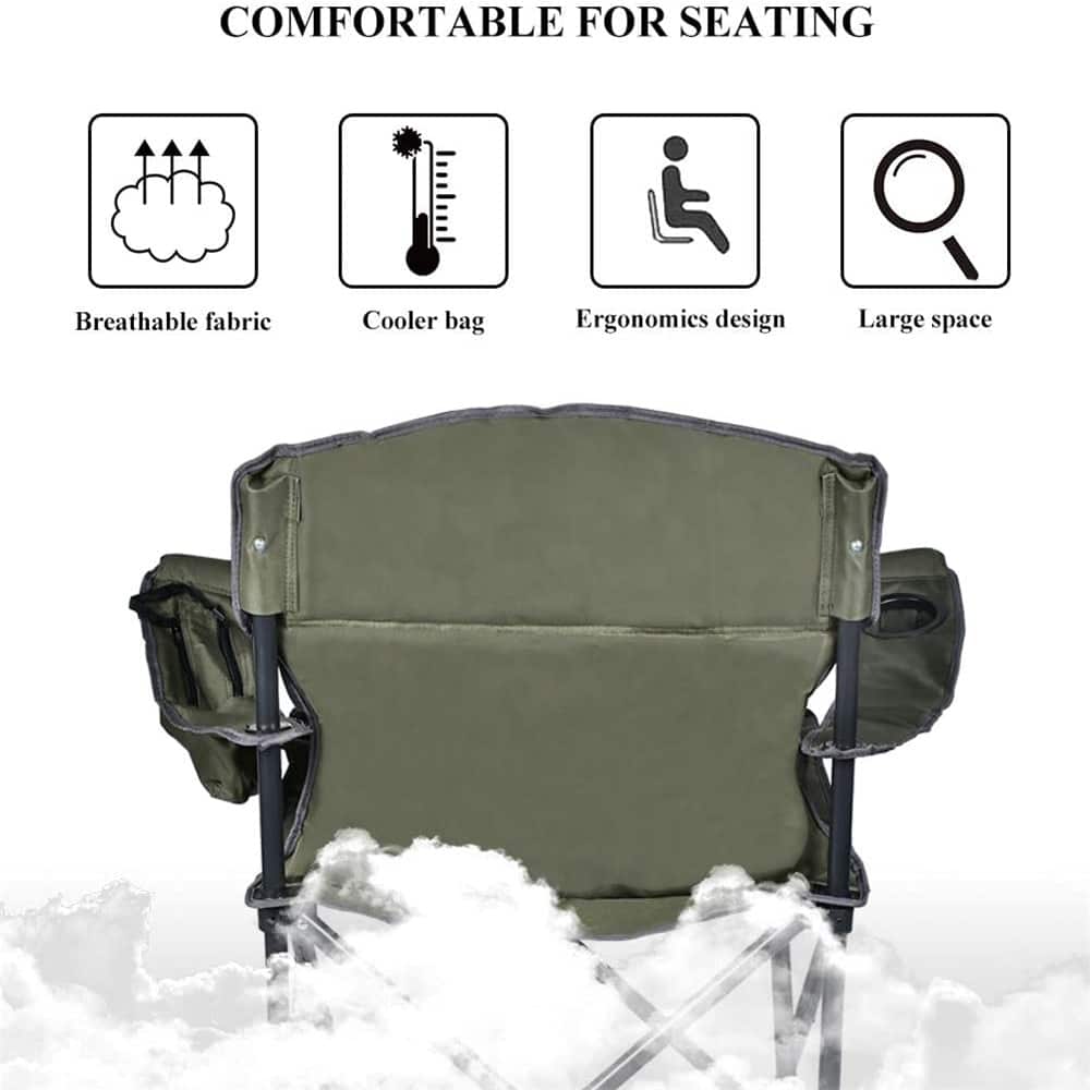 Green Tones Camping Chair with Cooler Bag - Blue Force Sports