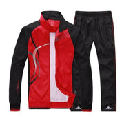 Men's Wave Print Windbreaker and Pants Set - Blue Force Sports