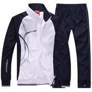 Men's Wave Print Windbreaker and Pants Set - Blue Force Sports