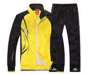 Men's Wave Print Windbreaker and Pants Set - Blue Force Sports