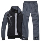 Men's Wave Print Windbreaker and Pants Set - Blue Force Sports