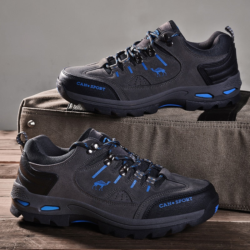 Men's Contrast Detail Trekking Boots - Blue Force Sports