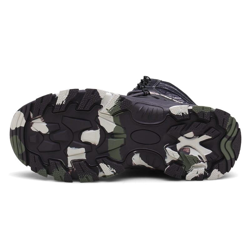 Men's Camouflage Printed Hiking Boots - Blue Force Sports