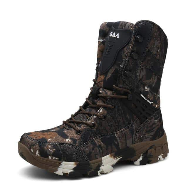 Men's Camouflage Printed Hiking Boots - Blue Force Sports