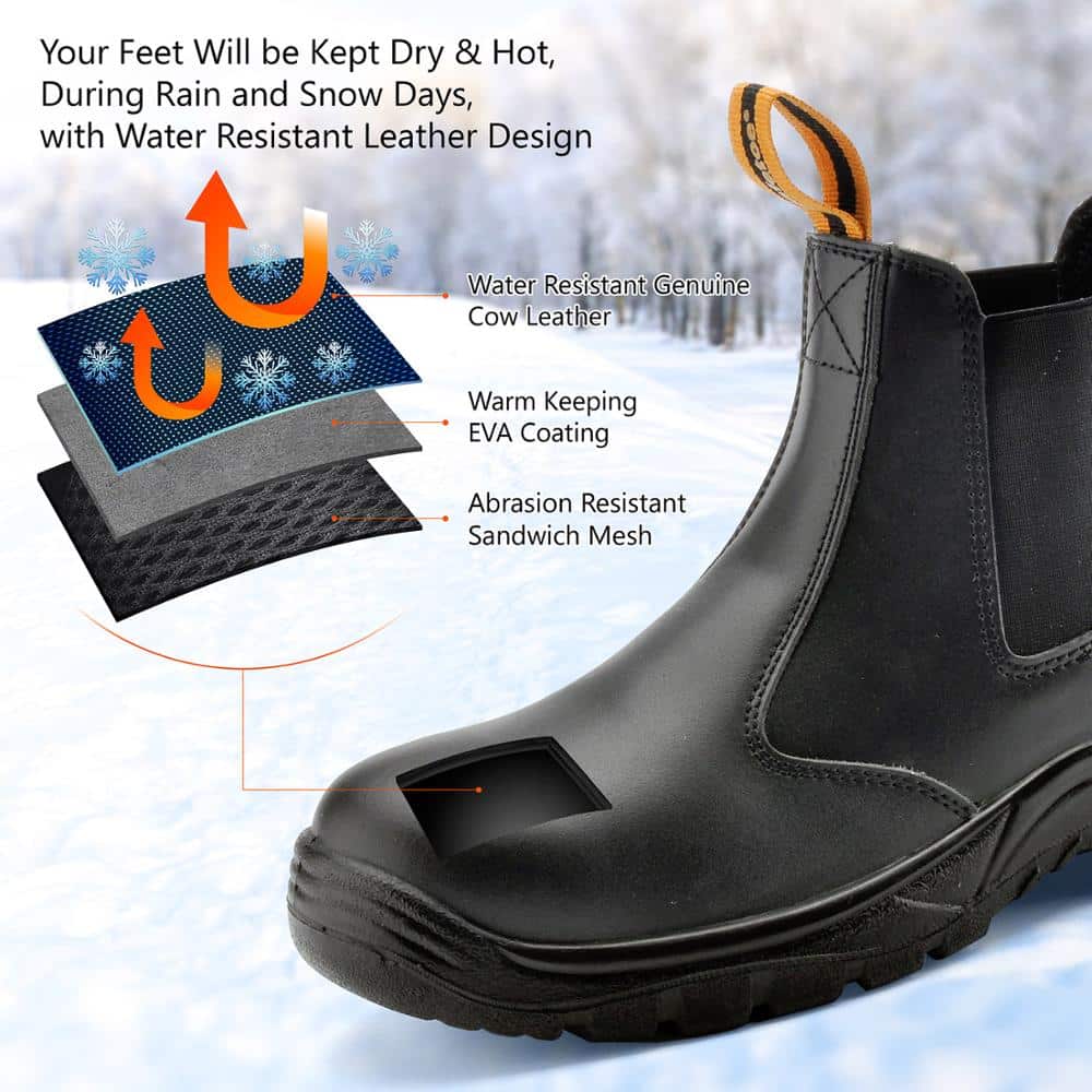 Waterproof Leather with Steel Toe Boots - Blue Force Sports
