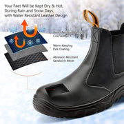Waterproof Leather with Steel Toe Boots - Blue Force Sports
