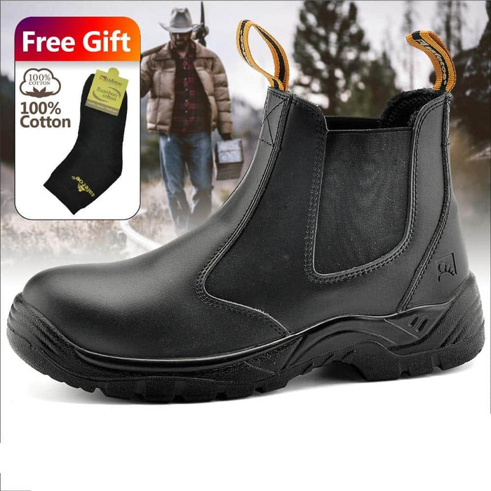Waterproof Leather with Steel Toe Boots - Blue Force Sports