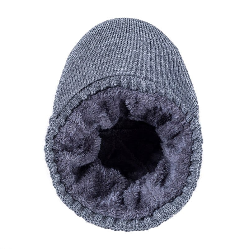 Knitted Warm Hat with Visor - Blue Force Sports