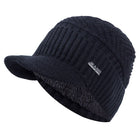 Knitted Warm Hat with Visor - Blue Force Sports