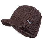 Knitted Warm Hat with Visor - Blue Force Sports