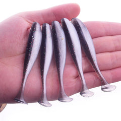 Double Color T-Tail Worm Fishing Lures Set - Blue Force Sports