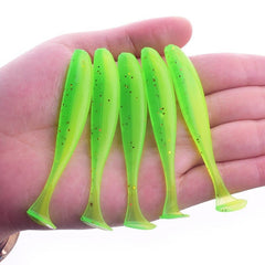 Double Color T-Tail Worm Fishing Lures Set - Blue Force Sports