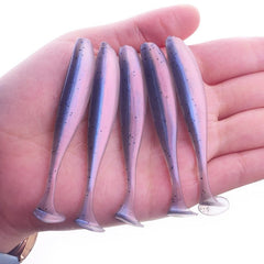 Double Color T-Tail Worm Fishing Lures Set - Blue Force Sports