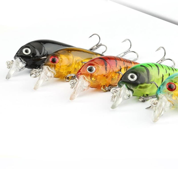 Colorful Minnow Fishing Lures Set - Blue Force Sports