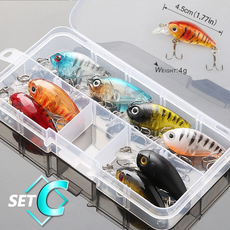 Colorful Minnow Fishing Lures Set