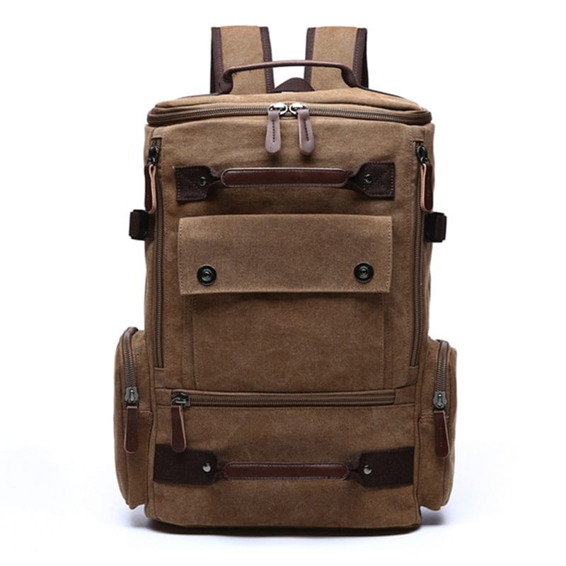 Men's Rectangular Shaped Canvas Backpack - Blue Force Sports