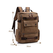 Men's Rectangular Shaped Canvas Backpack - Blue Force Sports