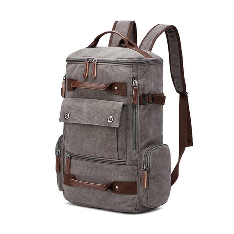 Men's Rectangular Shaped Canvas Backpack - Blue Force Sports