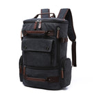 Men's Rectangular Shaped Canvas Backpack - Blue Force Sports