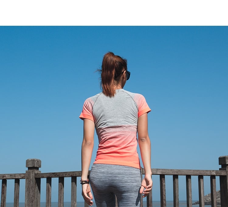 Women's Gradient Style Sports T-Shirt - Blue Force Sports