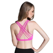 Women's Push Up Sports Bra with Open Back - Blue Force Sports