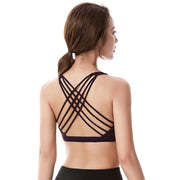 Women's Push Up Sports Bra with Open Back - Blue Force Sports