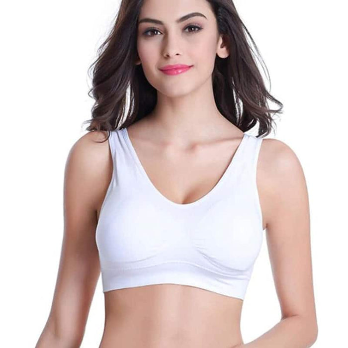 Women's Breathable Cotton Sports Bra - Blue Force Sports