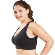 Breathable Plus Size Sports Bra - Blue Force Sports