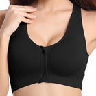 Push Up Sports Bra with Zipper - Blue Force Sports
