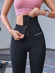 Fitness Women's Corset High Waisted Workout Leggings - Blue Force Sports