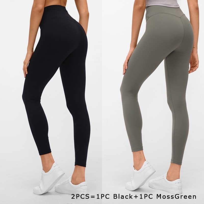 Women's Solid Color Yoga Leggings - Blue Force Sports