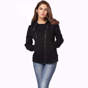 Women's Long Sleeve Sport Hoodie with Zipper - Blue Force Sports