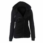 Women's Long Sleeve Sport Hoodie with Zipper - Blue Force Sports