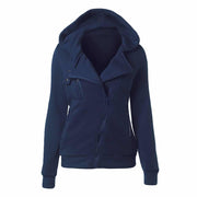 Women's Long Sleeve Sport Hoodie with Zipper - Blue Force Sports