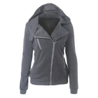 Women's Long Sleeve Sport Hoodie with Zipper - Blue Force Sports