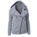 Women's Long Sleeve Sport Hoodie with Zipper - Blue Force Sports